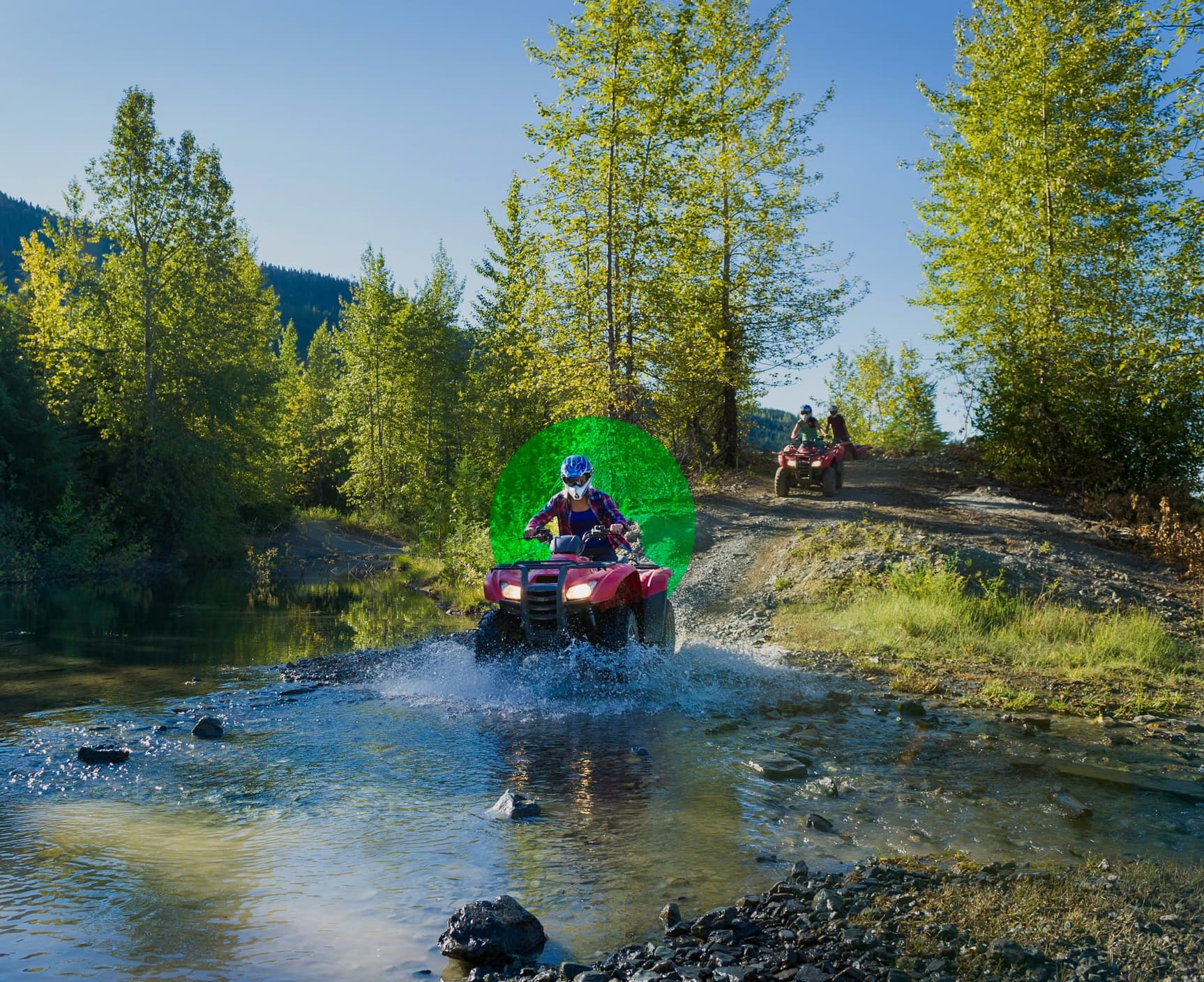 ATV adventure through forest trail